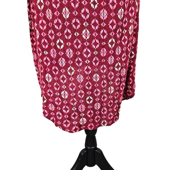 Eddie Bauer Womens Sleeveless Red Floral Dress Size 8 Knee Length Lightweight - Picture 7 of 9